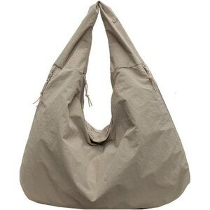 Large Nylon Slouchy Tote Bag Shoulder Purse Travel Gym Casual Work Handbag